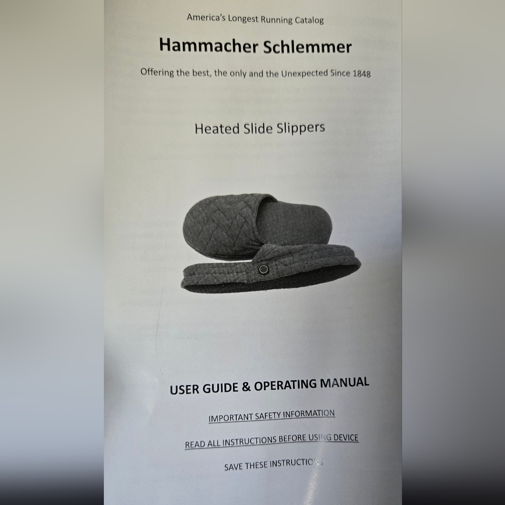 Hammacher Schlemmer Heated Slide Slippers szL color Gray - Picture 2 of 9